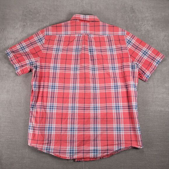 Timberland Vintage Button Up Short Sleeve Plaid Mens Size XL - Picture 8 of 10